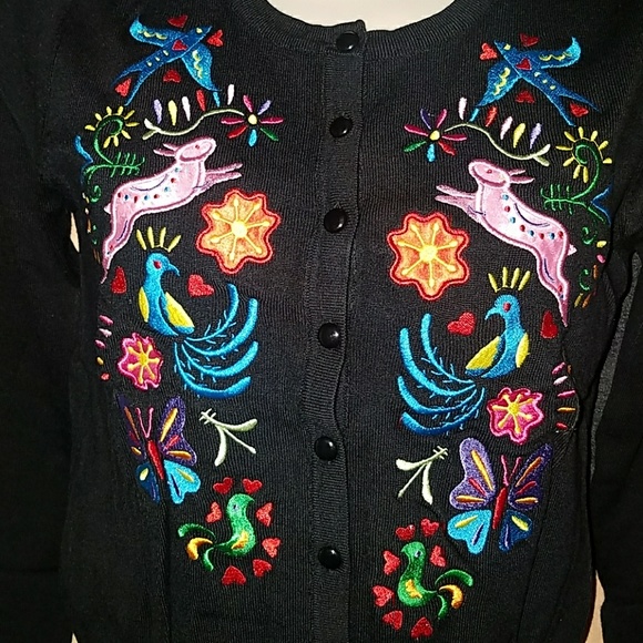 Banjo & Cake Rabbit Peacock Bird Cardigan - Picture 2 of 8